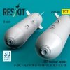 RESKIT RS32-0590 B83 nuclear bombs (2 pcs) (F-15E, F-16, F/A-18, F-111, FB-111, B-1B, B-2, B-52) (3D Printed) (1/32)